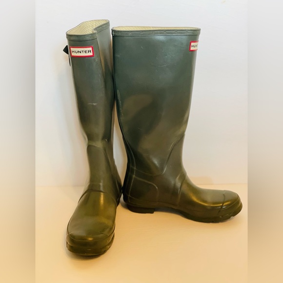 Hunter Rain Boots | Army Green | Size 6M/7F - Picture 9 of 14